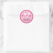 Viva Modern Magenta Social Media Influencer Custom Runder Aufkleber (Tasche)