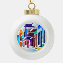 ¡Viva Puerto Rico! Keramik Kugel-Ornament