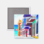 ¡Viva Puerto Rico! Magnet (Vorderseite/Rückseite)