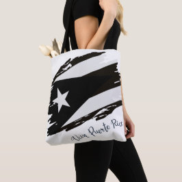 Viva Puerto Rico Schwarz-Weiß-Flagge Tasche