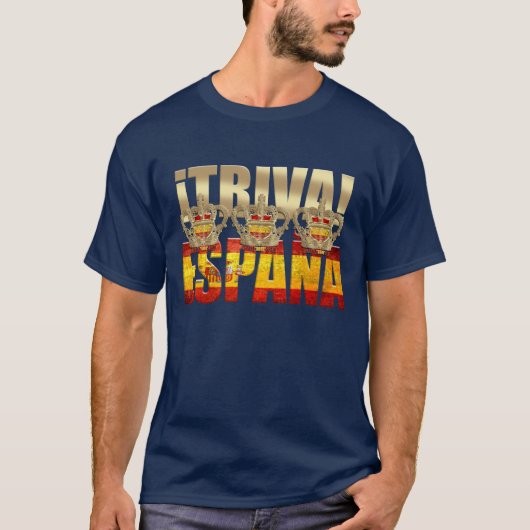Viva Spanien Tricampeones Triva España Azul 2012 T-Shirt (Vorderseite)