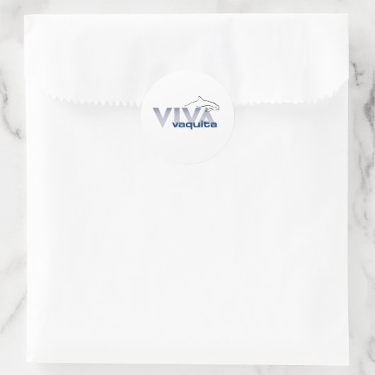 Viva Vaquita Round Sticker (Tasche)