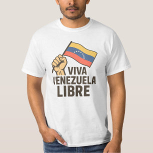 Viva Venezuela Libre Fäuste-Flagge-Protest Vintage T-Shirt