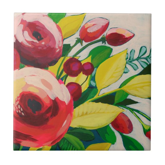 Vivacious Blooms Fliese (Vorderseite)