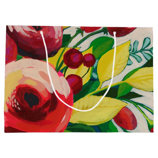 Vivacious Blooms Große Geschenktüte (Rückseite)