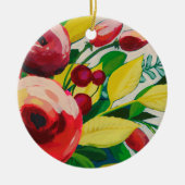 Vivacious Blooms Keramik Ornament (Vorne)