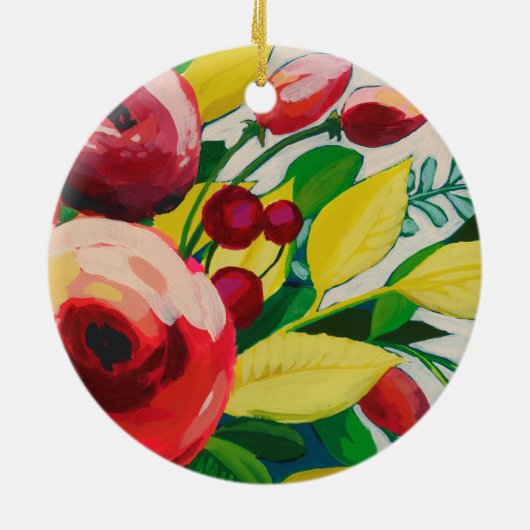 Vivacious Blooms Keramik Ornament (Hinten)
