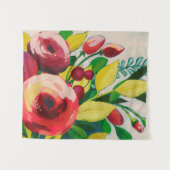 Vivacious Blooms Wandteppich (Vorderseite (Horizontal))