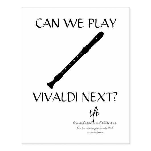Vivaldi Next? Recorder Large Gummistempel (Prägung)