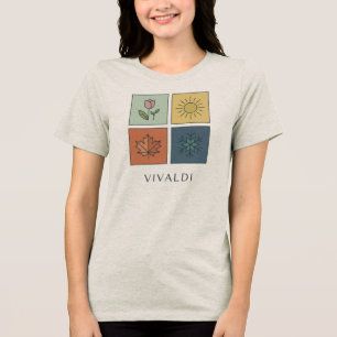 Vivaldi Vier Jahreszeiten Minimalistische Musikges Tri-Blend Shirt