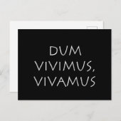 Vivamus vivamus postkarte (Vorne/Hinten)