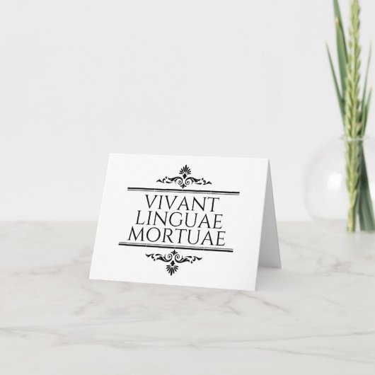 Vivant Linguae Mortuae - Lang lebende, tote Sprach (Vorderseite)