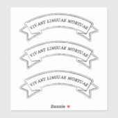 VIVANT LINGUAE MORTUAE - Lang lebende, tote Sprach Aufkleber (Blatt)