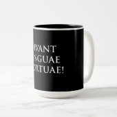 Vivant Linguae Mortuae Zweifarbige Tasse (VorderseiteRechts)