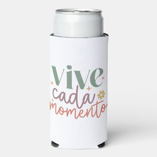 "Vive Cada Momento" Inspiration Zitat Selters Dosenkühler (Seltzer Vorderseite)