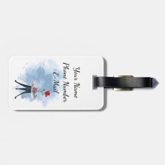 Vive la France - Akrylic-Gepäckmarke Gepäckanhänger (Rückseite horizontal)