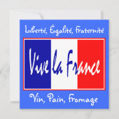 Vive la France Einladung zu einer französischen Ve (Vorderseite)
