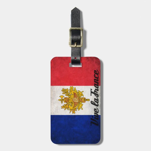 Vive La France Flag Gepäckanhänger (Vorderseite vertikal)