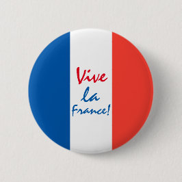 Vive La France Französisch Flagge anpassbar Button