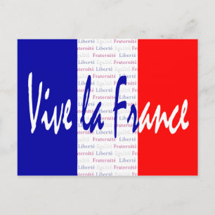 Vive La France französische Flagge Frankophile's P Postkarte