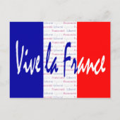 Vive La France französische Flagge Frankophile's P Postkarte (Vorderseite)