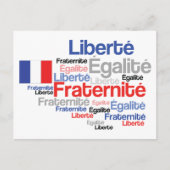 Vive La France französische Flagge Frankophile's P Postkarte (Vorderseite)