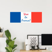 Vive La France französische Flagge individuell anp Poster (Heimbüro)