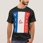 Vive La France französische Flagge individuell anp T-Shirt (Vorderseite)