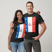 Vive La France französische Flagge individuell anp T-Shirt (Unisex)