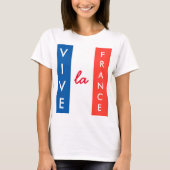 Vive La France französische Flagge individuell anp T-Shirt (Vorderseite)