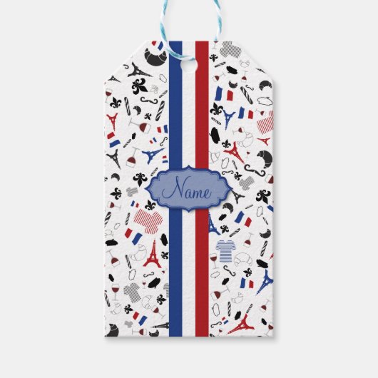 Vive la France Geschenkanhänger (Vorderseite)