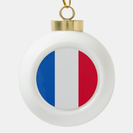 Vive la France - Keramik Kugel-Ornament (Vorderseite)