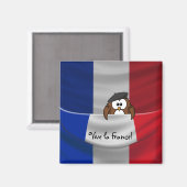 Vive la France owl Magnet (Vorderseite/Rückseite)