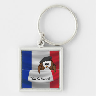 Vive la France owl Schlüsselanhänger
