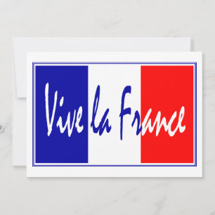 Vive La France Party Einladung mit französischer F