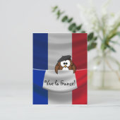 Vive la France! Postkarte (Stehend Vorderseite)