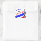 Vive la France! Quadratischer Aufkleber (Tasche)