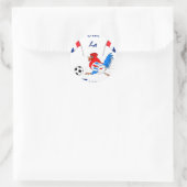 Vive La France Runder Aufkleber (Tasche)