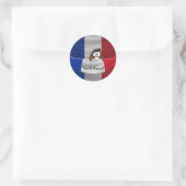 Vive la France! Runder Aufkleber (Tasche)
