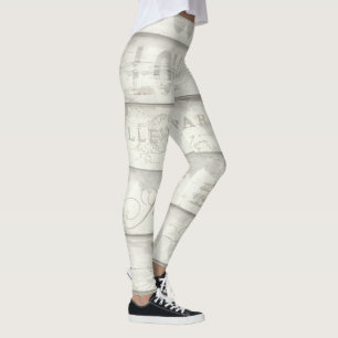 Vive La France Striped Leggings
