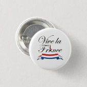 Vive la France Typografie Button (Vorne & Hinten)