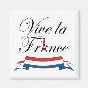Vive la France Typografie Magnet