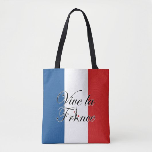 Vive la France Typografie Tasche (Vorderseite)