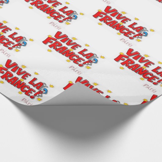 Vive la France Wrapping Paper Geschenkpapier (Ecke)