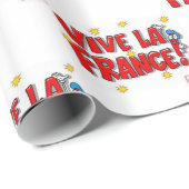 Vive la France Wrapping Paper Geschenkpapier (Rolleneckpunkt)