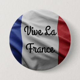 Vive La-Frankreich-Abzeichen Button