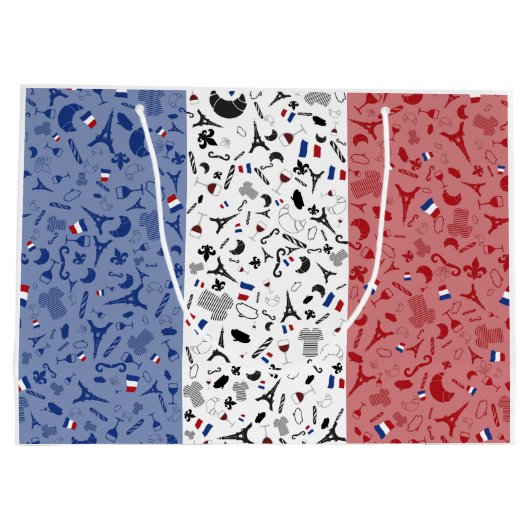 Vive La Frankreich Große Geschenktüte (Rückseite)