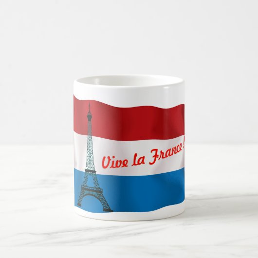 Vive La Frankreich! Kaffeetasse (Mittel)
