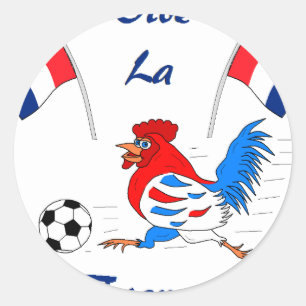 Vive La Frankreich Runder Aufkleber