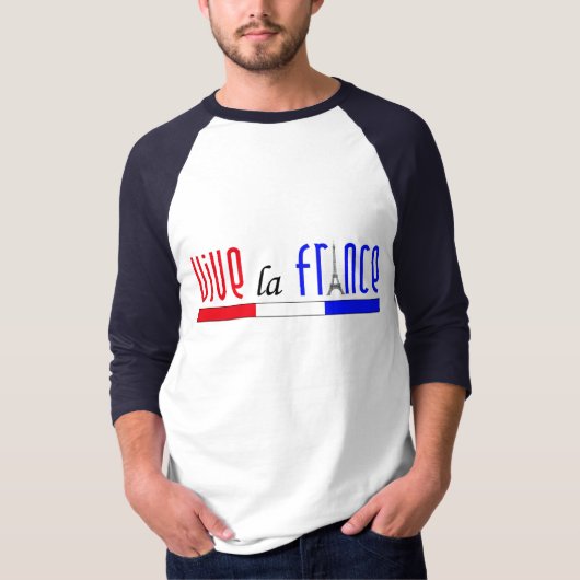 Vive La Frankreich T-Shirt (Vorderseite)